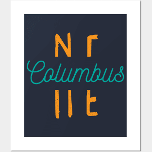 Columbus Nebraska City Typography Posters and Art